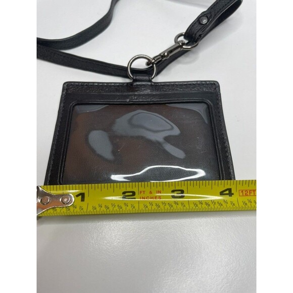 COACH East West Lanyard ID Case Badge Holder in Black Sport Calf Leather 63629 - Picture 6 of 8